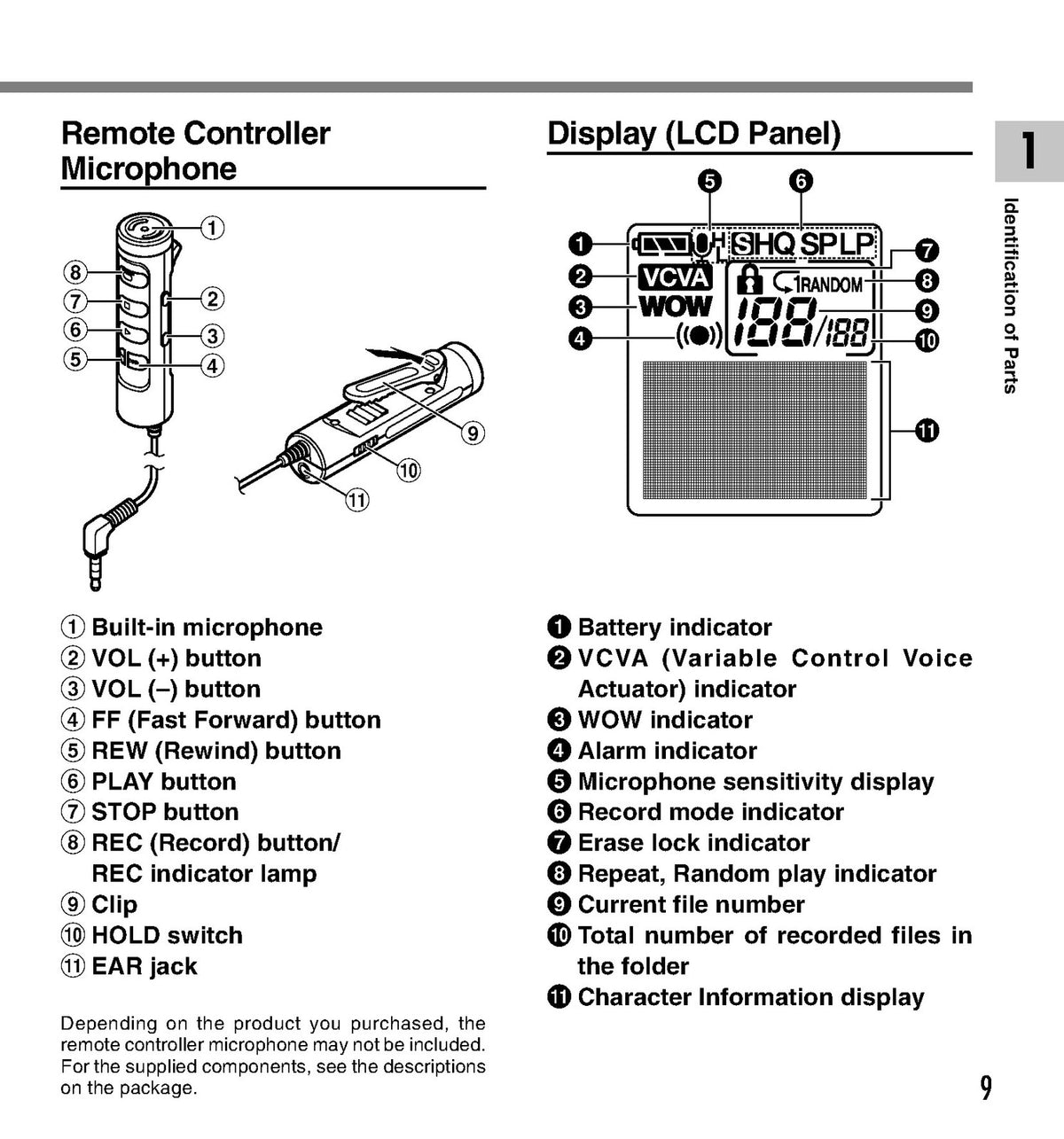 OLYMPUS DM-20 DM-10 Digital Voice Recorder Instructions Manual - WIRE BOUND