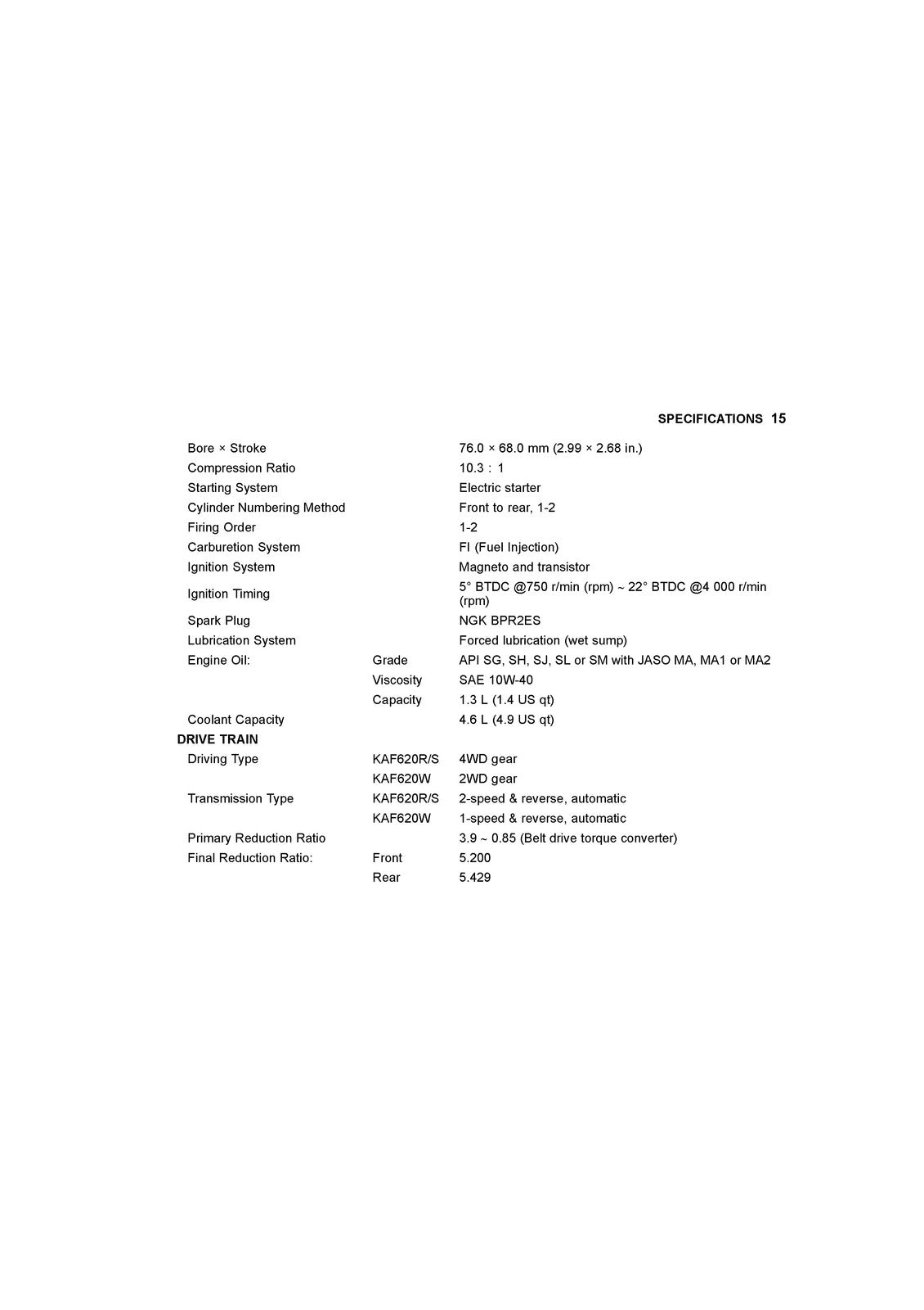 KAWASAKI Mule 4000 Trans Utility Vehicle Owners Manual 2019 - WIRE BOUND
