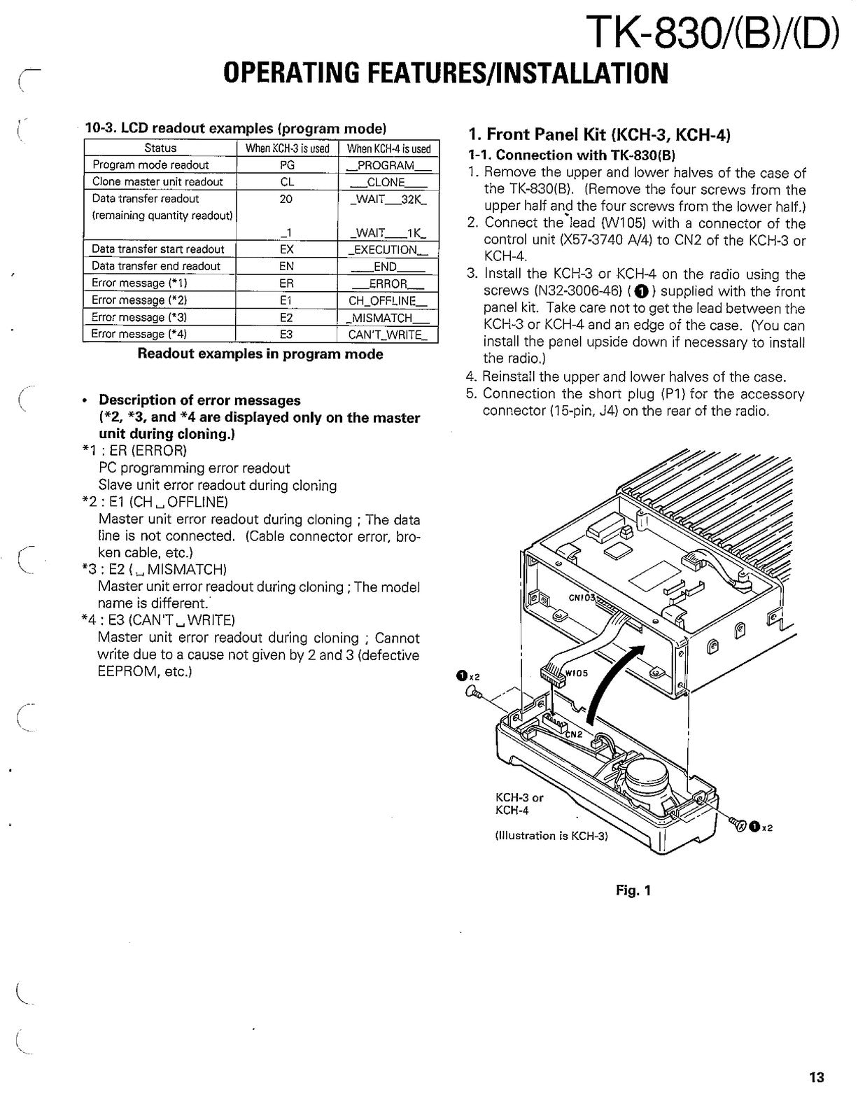KENWOOD TK-830 UHF FM Transceiver Service Manual - BOUND - COVERS - XL FOLDOUTS