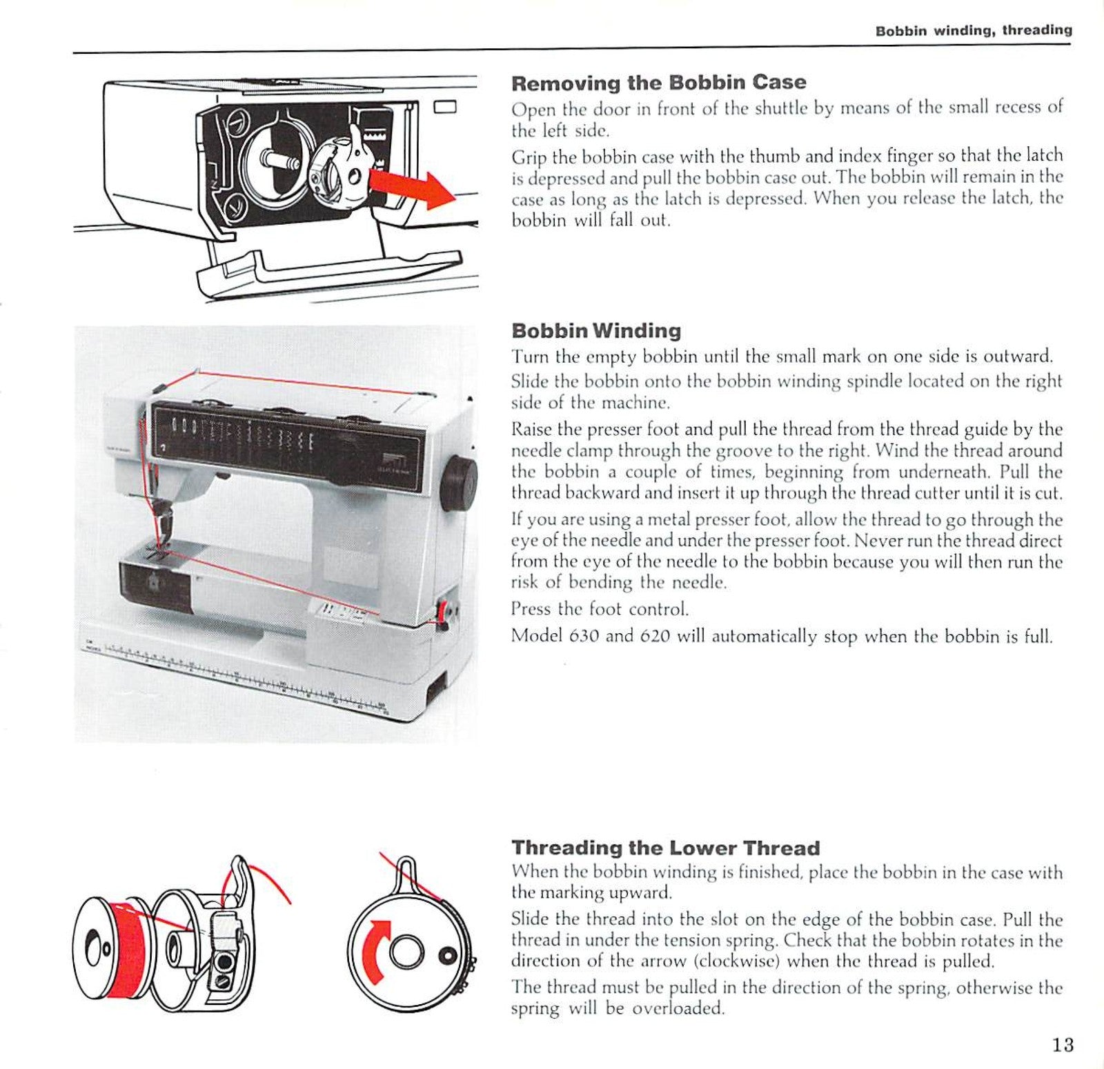HUSQVARNA 630 620 610 Sewing Machine Operating Manual - WIRE BOUND - COVERS