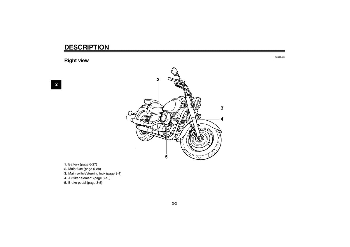 YAMAHA XVS1100AWT XVS1100ATT Owners Manual 2004 - WIRE BOUND - TOUGH COVERS