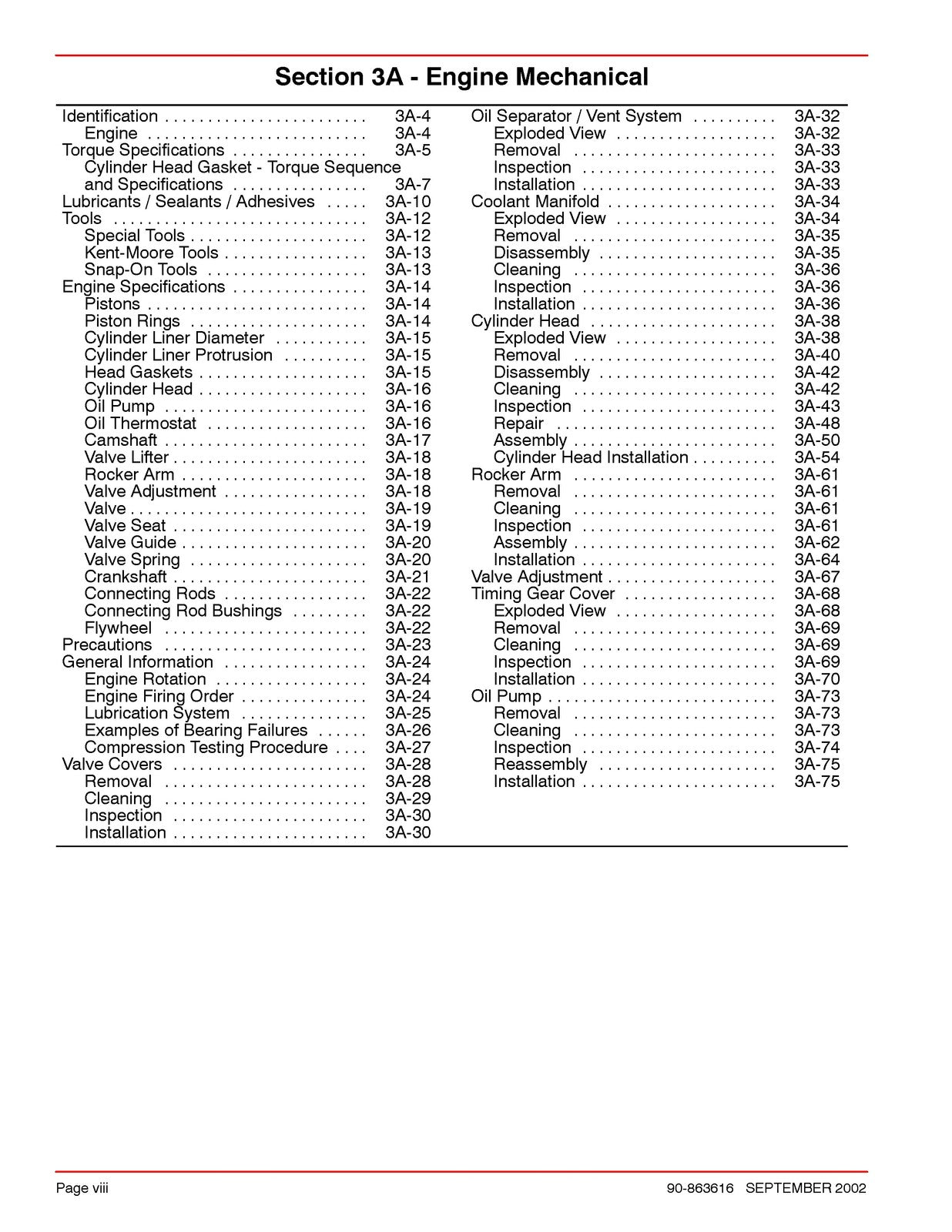 MERCURY MERCRUISER D42L Diesel Engine Service Manual 2002 - WIRE BOUND - COVERS