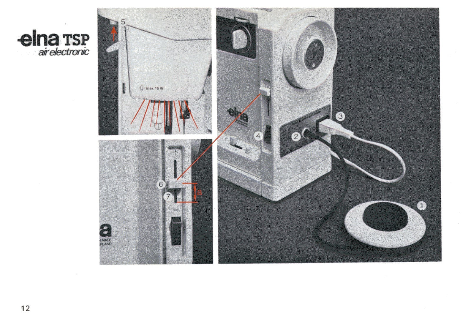 ELNA TSP Air Electronic Sewing Machine Instruction Manual - WIRE BOUND - COVERS