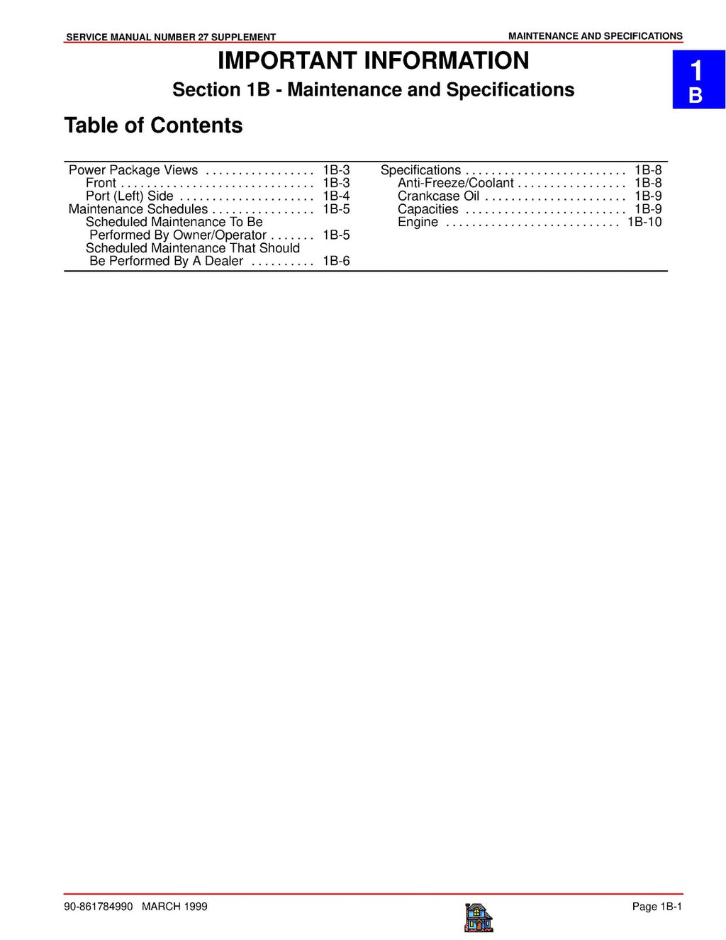 MERCURY MERCRUISER NO 27 SUPPLEMENT SERIAL OLO50050 UP SERVICE MANUAL - BOUND