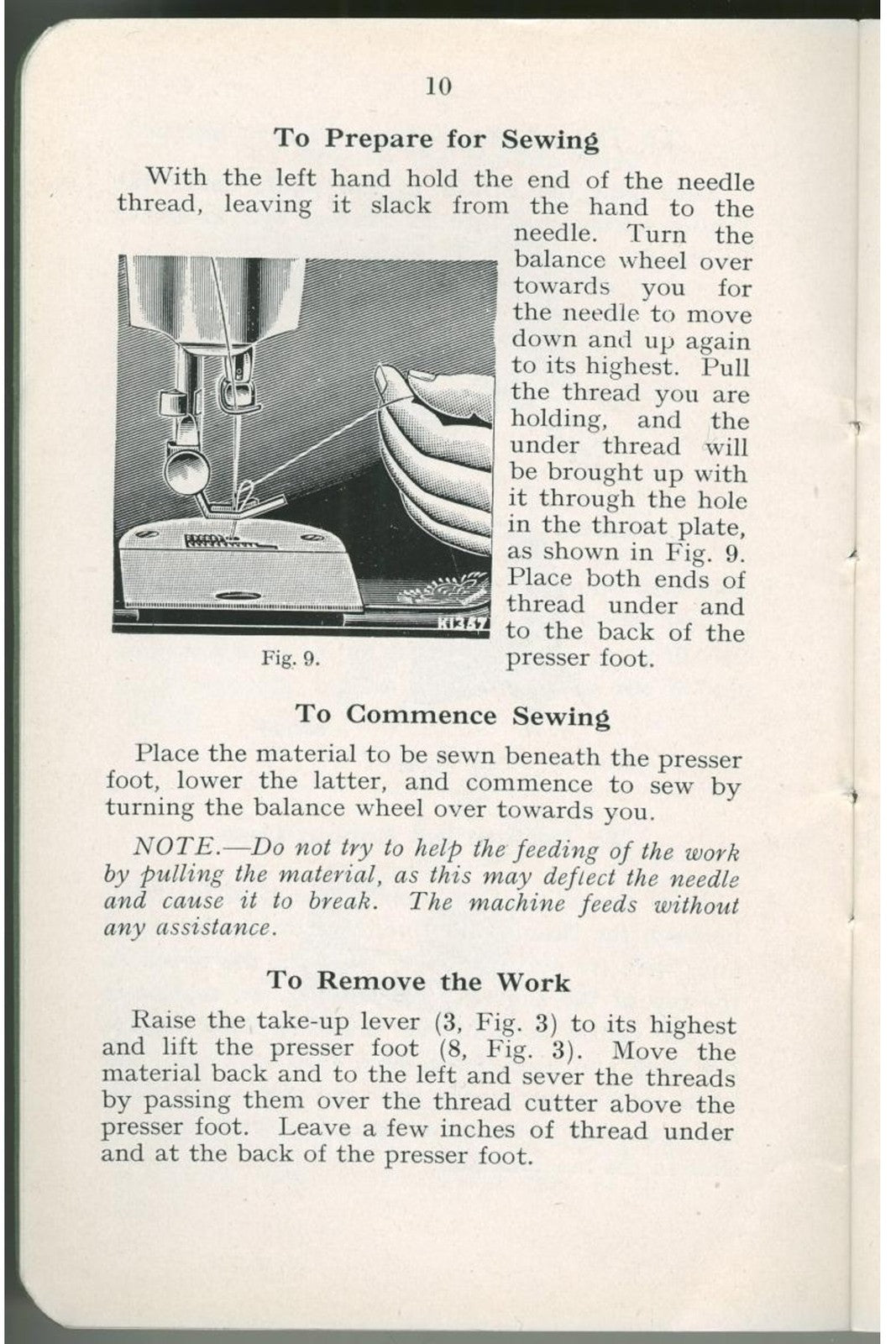SINGER Model 15 Sewing Machine Instruction Manual - WIRE BOUND - TOUGH COVERS