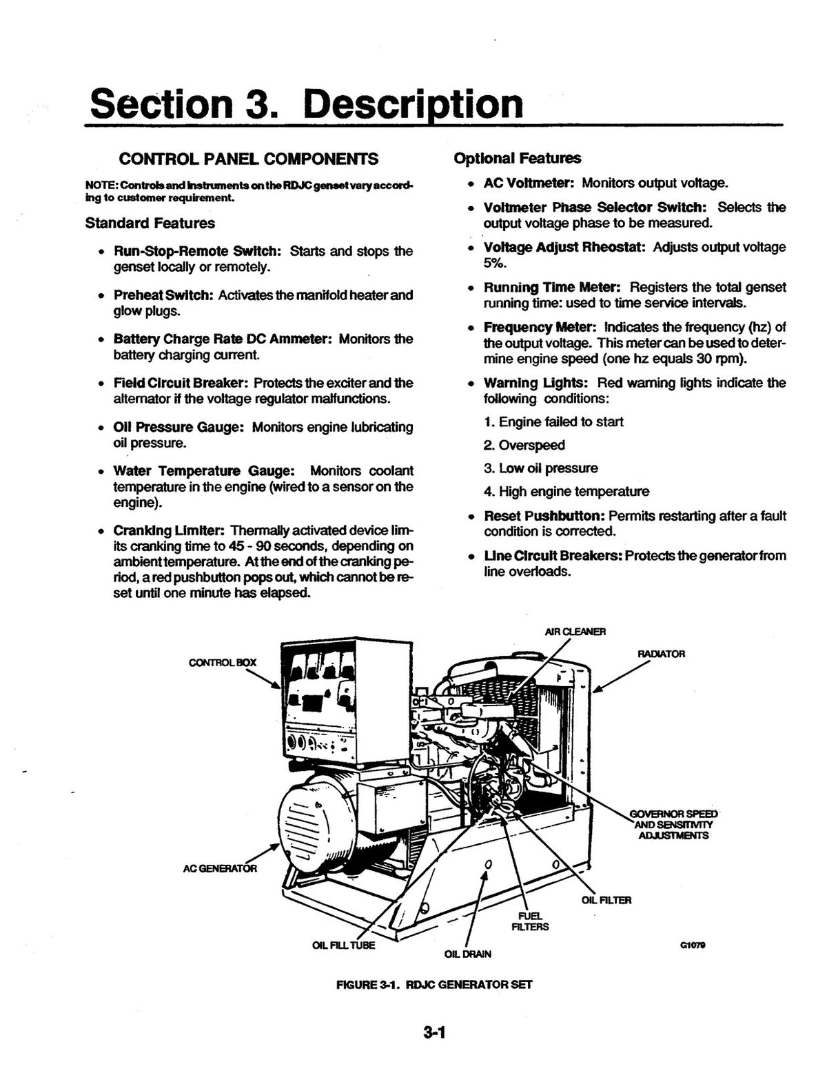 ONAN RDJC RDJF GenSets Operators Manual 1990 - STEEL WIRE BOUND - TOUGH COVERS