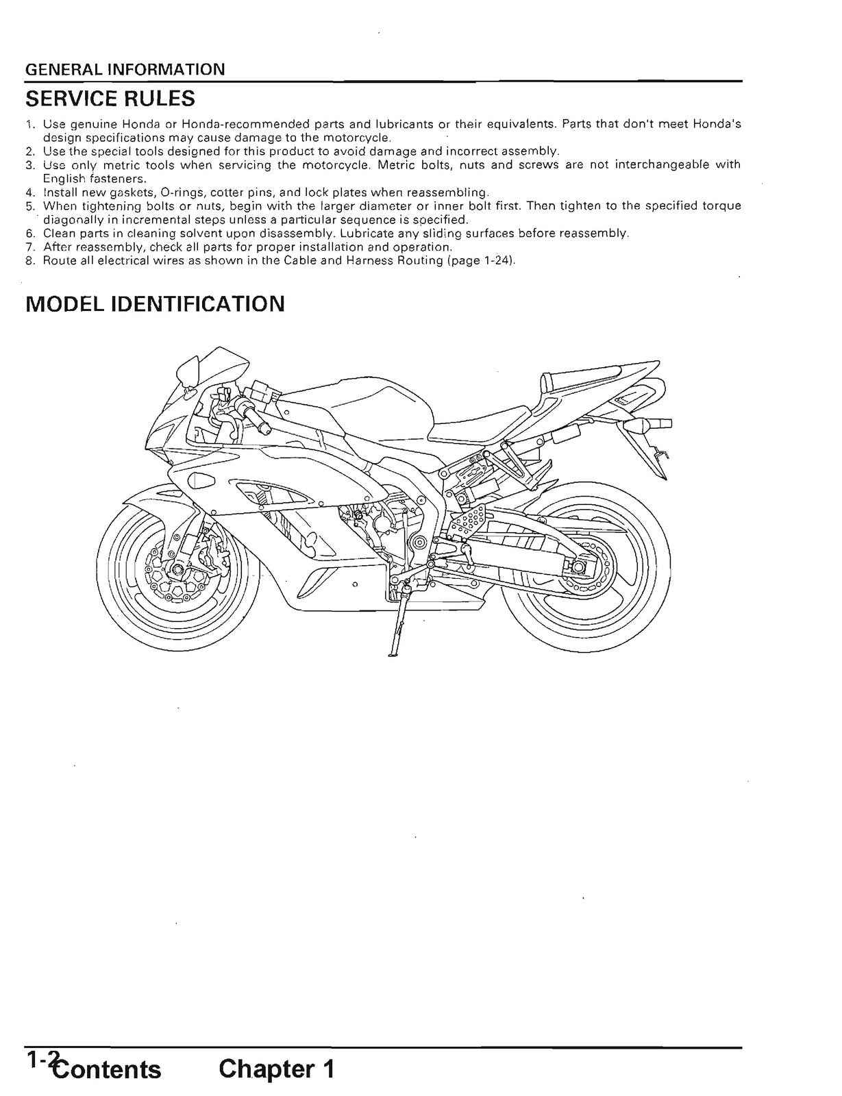 HONDA CBR1000RR Motorcycle Service Manual 2004 - BOUND - COVERS - XL FOLDOUTS