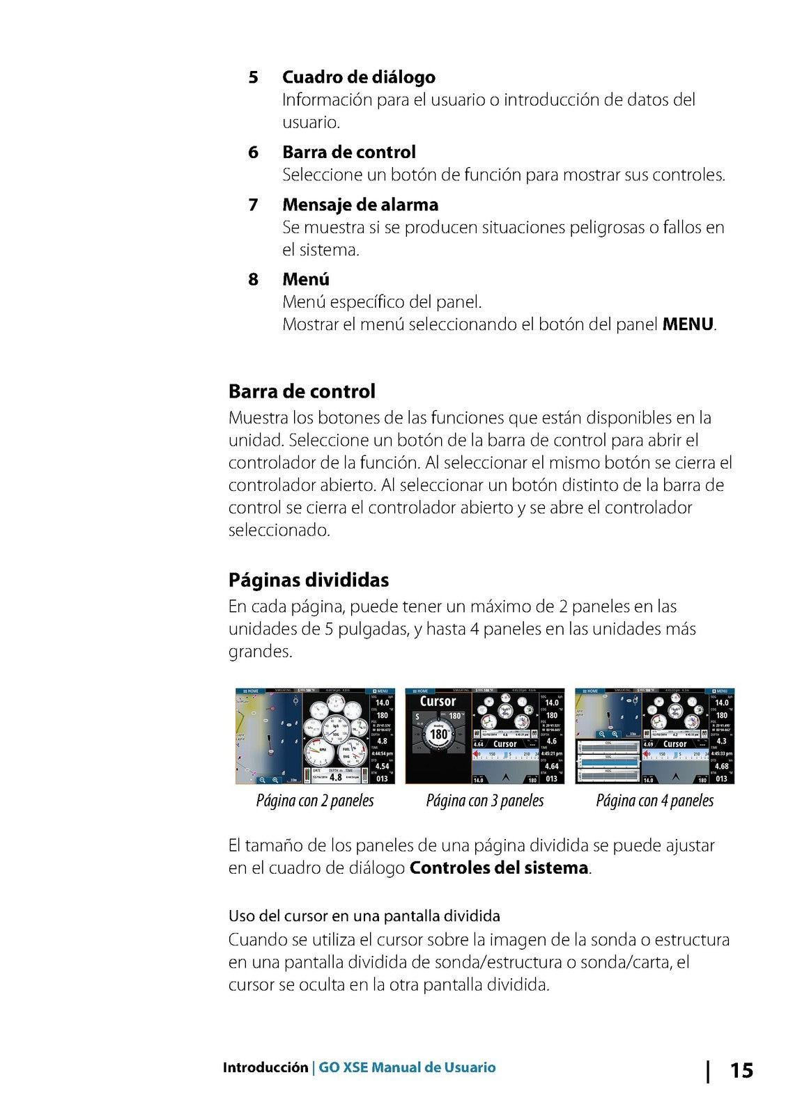 SIMRAD GO XSE Operators Manual - STEEL WIRE BOUND - COVERS - SPANISH