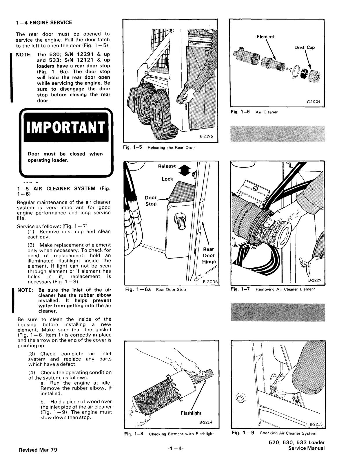 BOBCAT 520 530 533 Service Manual - BOUND - COVERS - XL FOLDOUT PAGES
