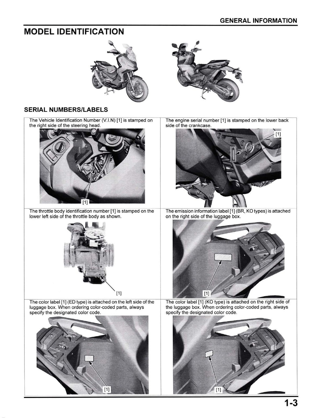 HONDA X-ADV 750 Motorcycle Shop Manual - STEEL WIRE BOUND - PROTECTIVE COVERS