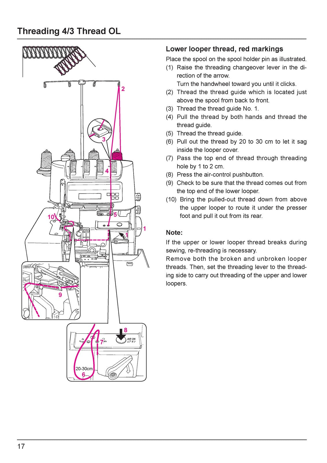 JUKI MO-2000QVP 2-Needle Overlock Sewing Machine Instruction Manual - WIRE BOUND