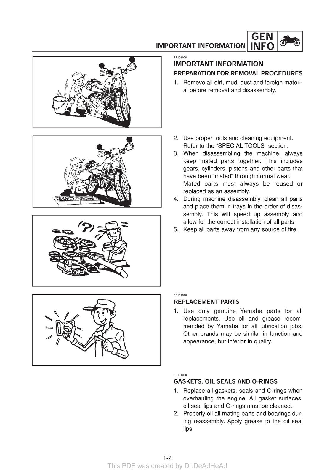 YAMAHA TT600R TT600RE Motorcycle Service Manual 2004 - WIRE BOUND - TOUGH COVERS