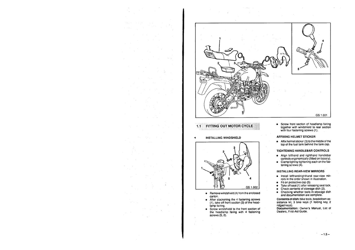 BMW R80GS R100R Motorcycle Repair Manual - STEEL WIRE BOUND - PROTECTIVE COVERS