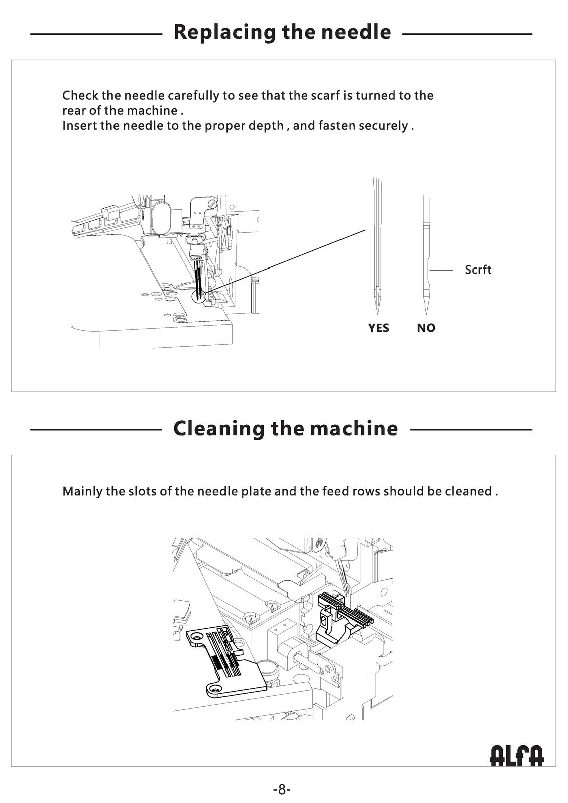 ALFA A1950 A1955 Sewing Machine Instruction Manual - WIRE BOUND - TOUGH COVERS