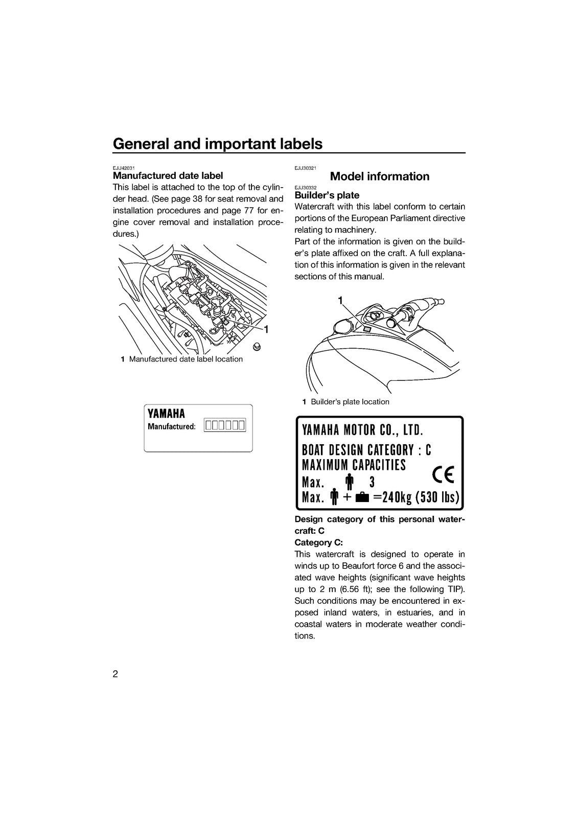 YAMAHA 2014 WaveRunner VXS VXR Owners Operators Manual - WIRE BOUND - COVERS