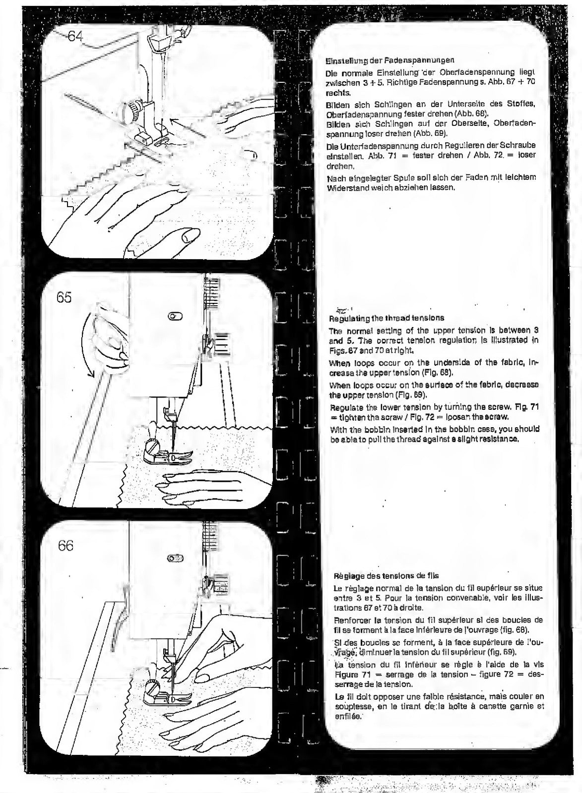 PFAFF 204  205  207  208  209  210  211 User Manual - WIRE BOUND - COVERS