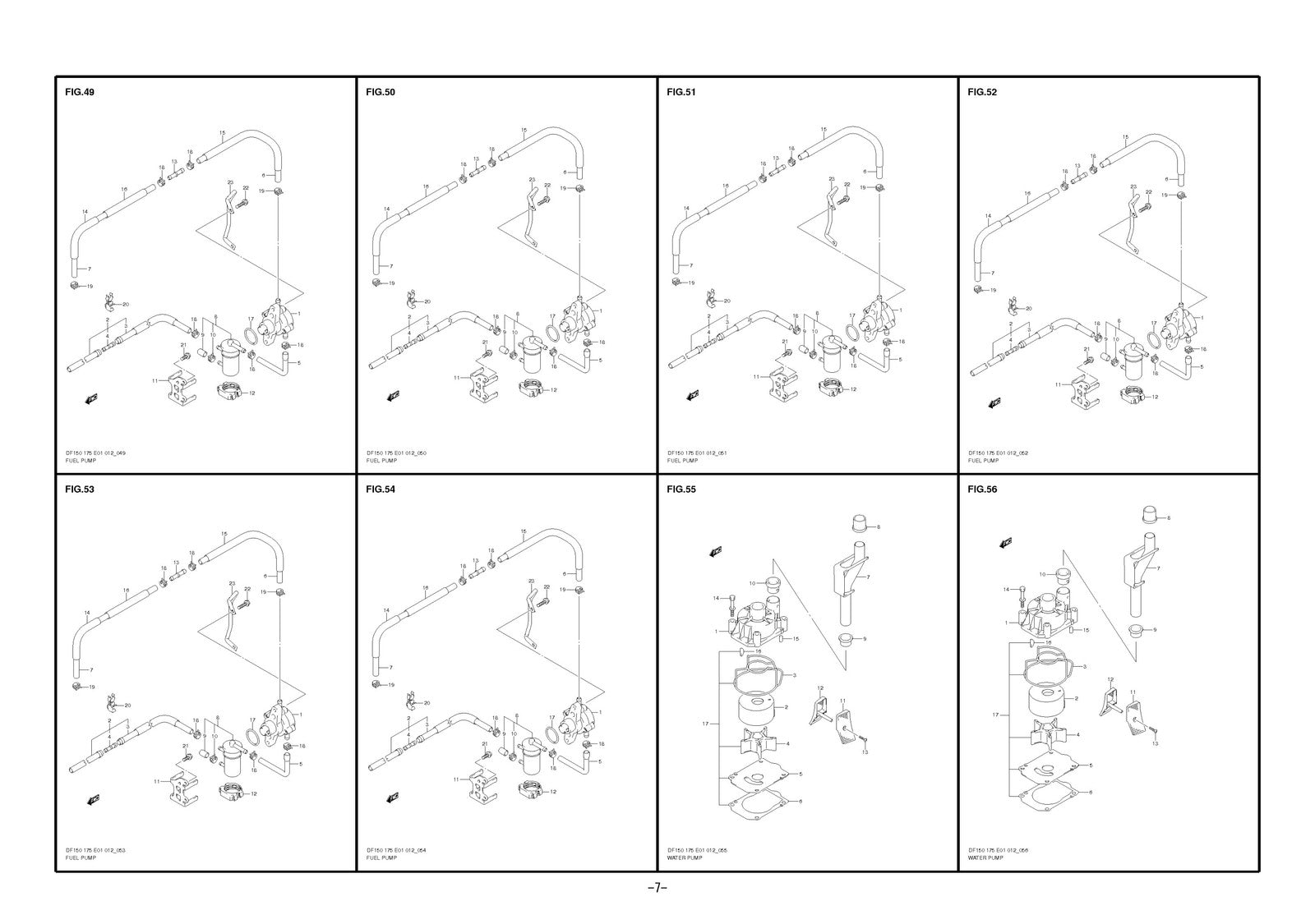 SUZUKI DF150 DF175 Outboard Parts Service & Operators Manual BUNDLE - WIRE BOUND