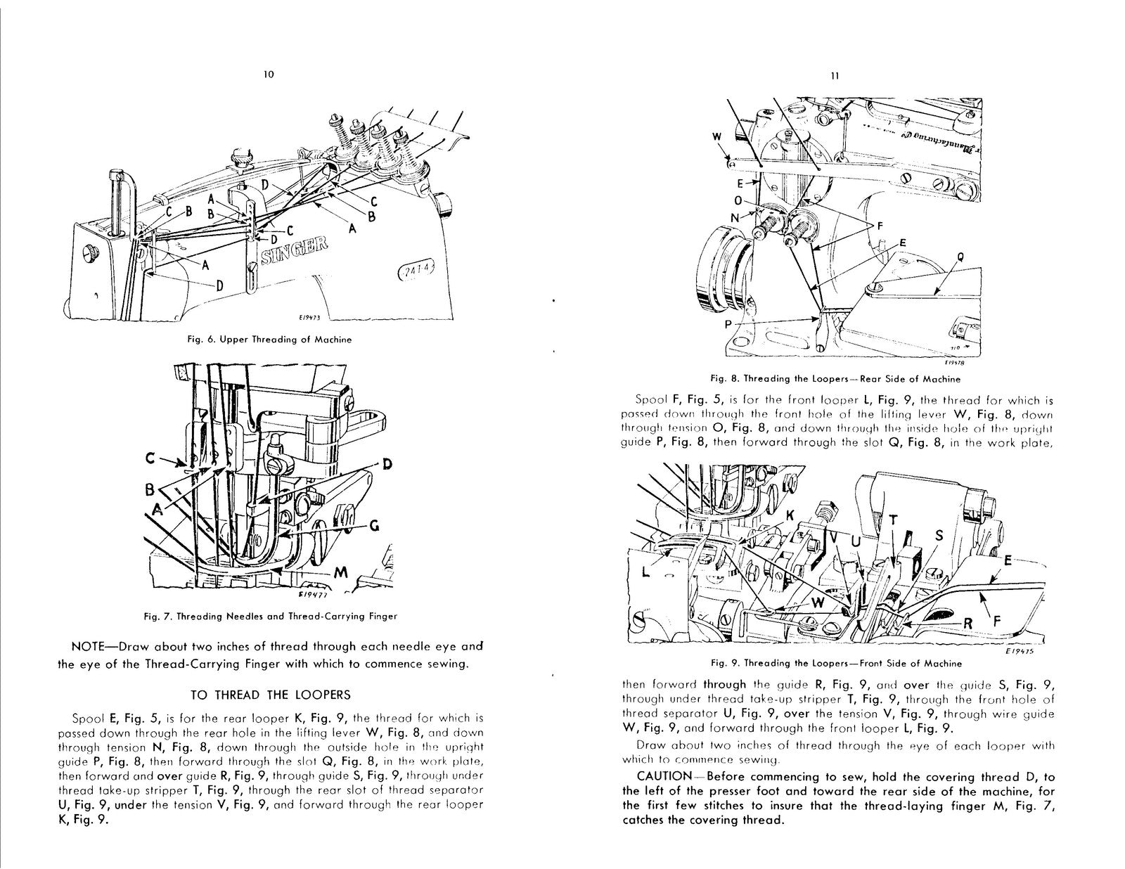 SINGER 247-4 To 247-7 Sewing Machine Service Manual - WIRE BOUND - TOUGH COVERS