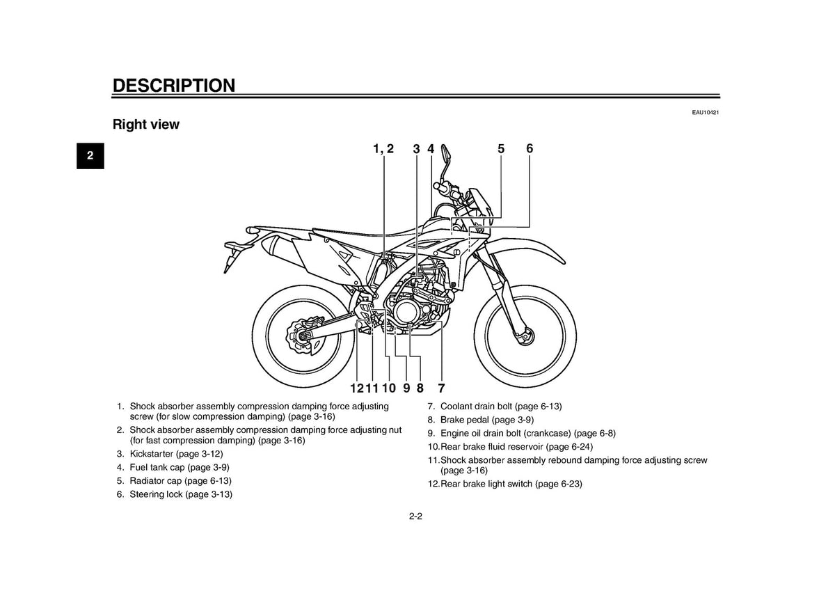 YAMAHA WR450F Owners Manual 2015 - STEEL WIRE BOUND - PROTECTIVE COVERS