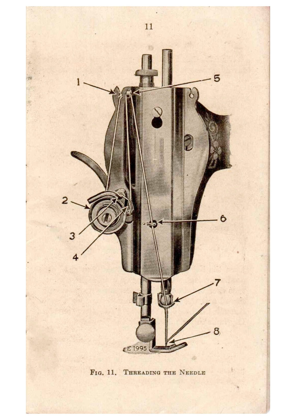 SINGER 115 Lock Stitch Rotary Hook Sewing Machine Manual 1915 - WIRE BOUND