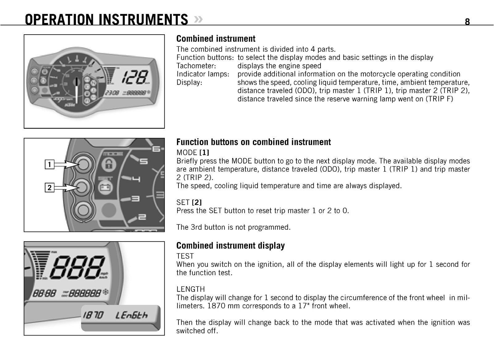 KTM 990 Super Duke 990 Super Duke R Owners Manual 2008 - WIRE BOUND - COVERS