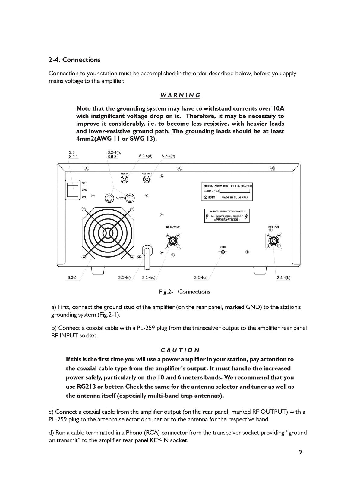 ACOM 1000 Linear Amplifier User Manual 2017 - STEEL WIRE BOUND - TOUGH COVERS