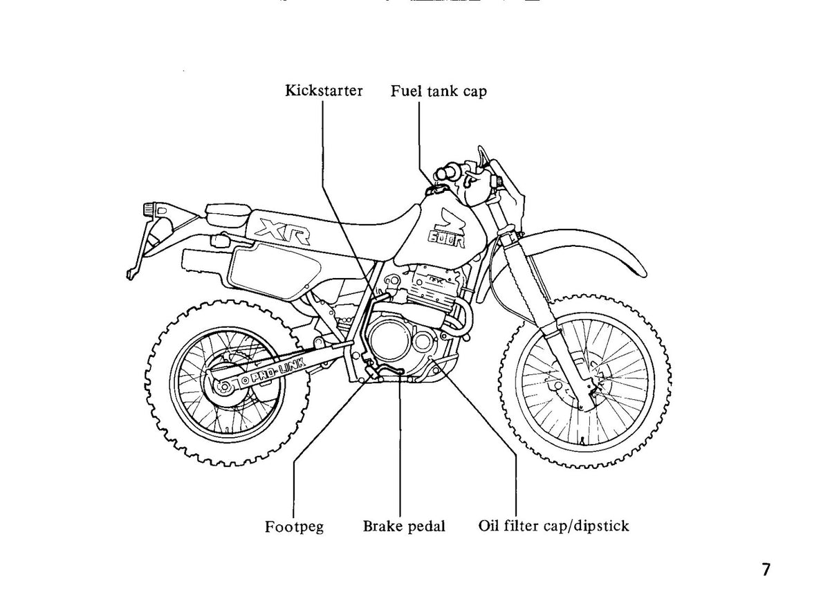 HONDA XR600R Owners Manual 1985 - STEEL WIRE BOUND - PROTECTIVE COVERS