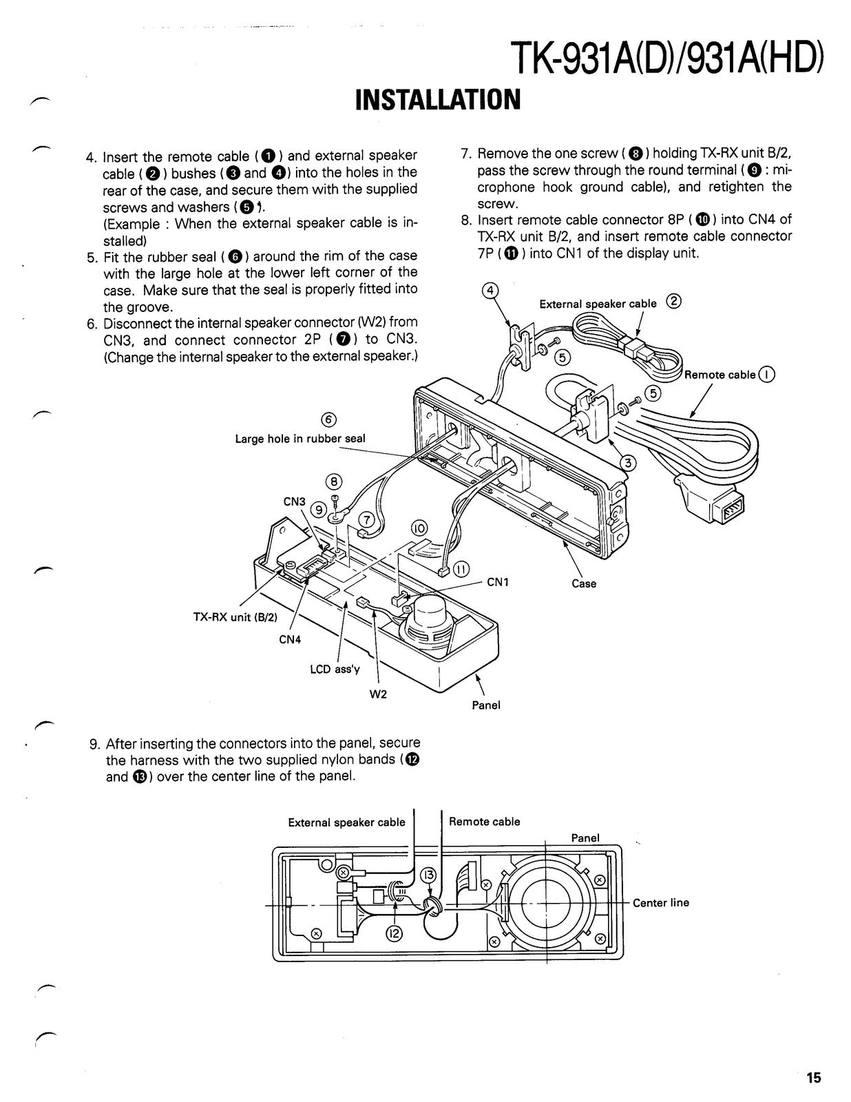 KENWOOD TK-931A UHF FM Transceiver Service Manual - BOUND - COVERS - XL FOLDOUTS