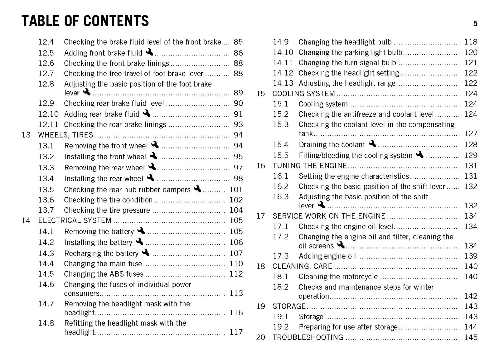 KTM 690 Duke USA Owners Manual 2013 - STEEL WIRE BOUND - PROTECTIVE COVERS