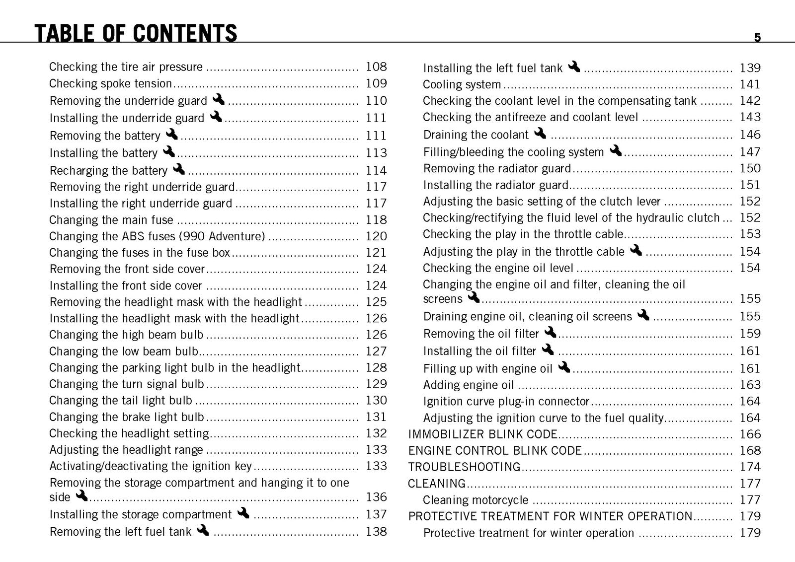 KTM 990 Adventure 990 Adventure R Owners Manual 2010 - WIRE BOUND - TOUGH COVERS