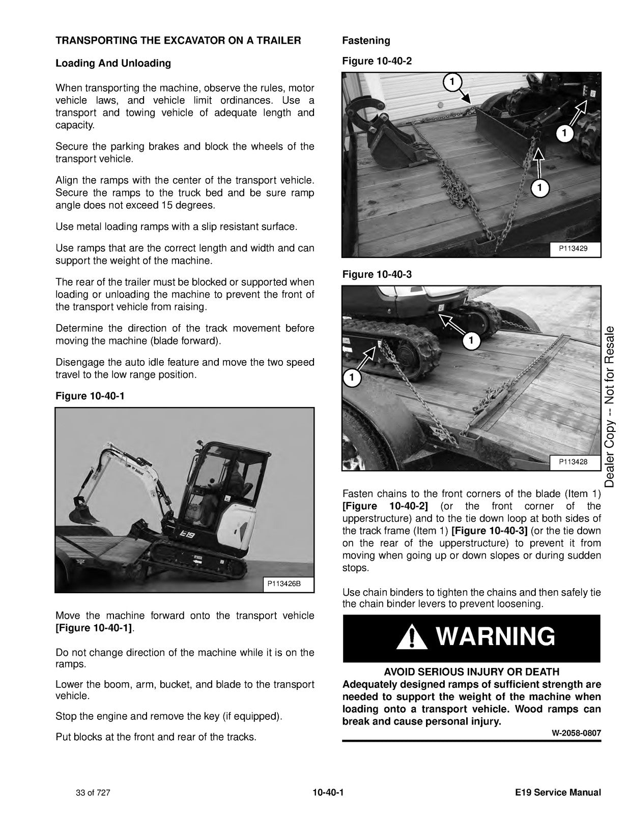 BOBCAT E19 Excavator Service Manual 2018 - BOUND - COVERS - XL FOLDOUT PAGES
