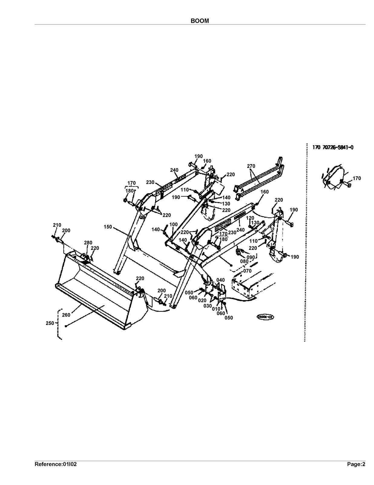 KUBOTA BF300-A Loader Illustrated Parts List Manual - WIRE BOUND - TOUGH COVERS