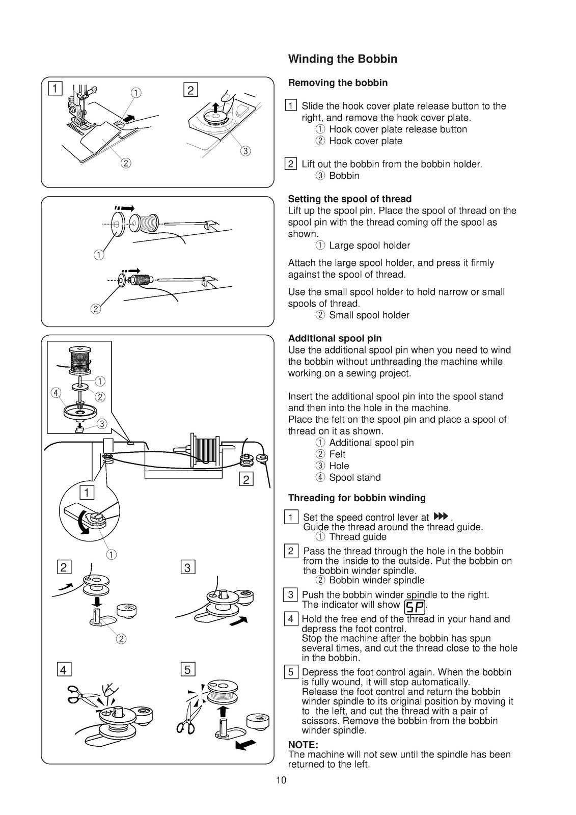 INSTRUCTION BOOK MODEL DC 3050 SEWING MACHINE MANUAL - WIRE BOUND - TOUGH COVERS
