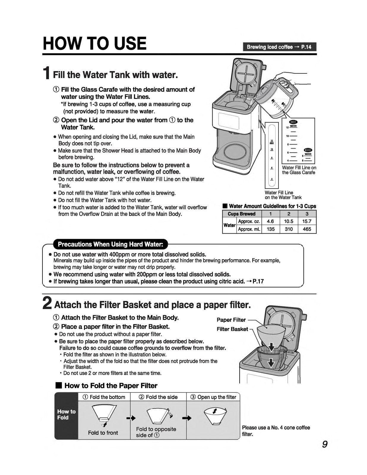 ZOJIRUSHI EC-ESC120 Coffee Maker Operating Instructions Manual - WIRE BOUND