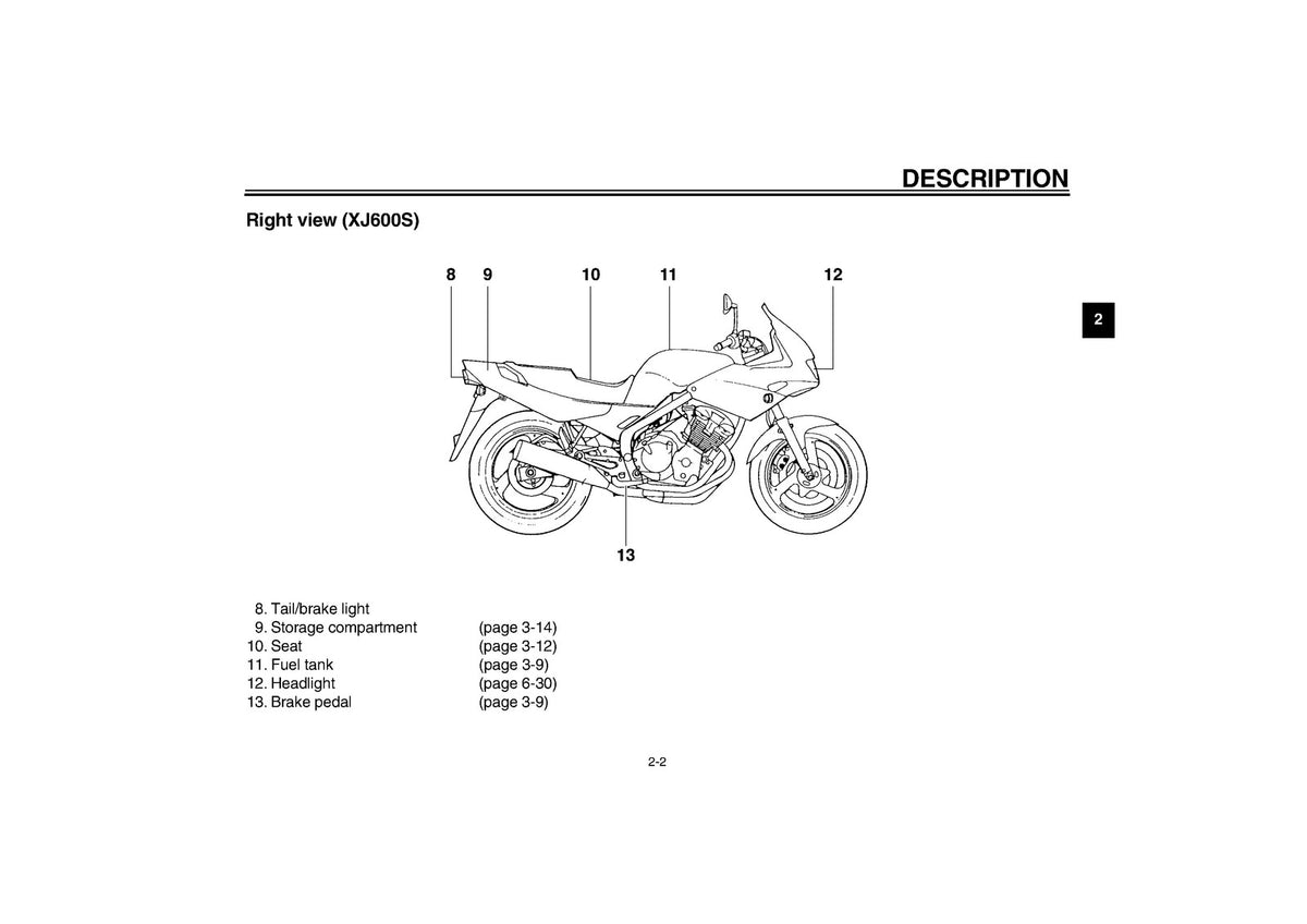 YAMAHA XJ600S XJ600N Motorcycle Owners Manual 2001 - WIRE BOUND - TOUGH COVERS