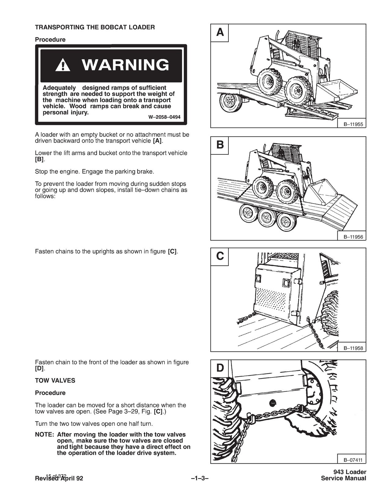 BOBCAT 943 Skid-Steer Loader Service Manual 1986 - BOUND - COVERS - XL FOLDOUTS
