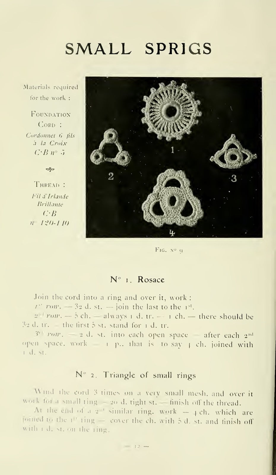 CARTIER-BRESSON Baby Irish Crochet Lace 2nd Album Instruction Manual - BOUND
