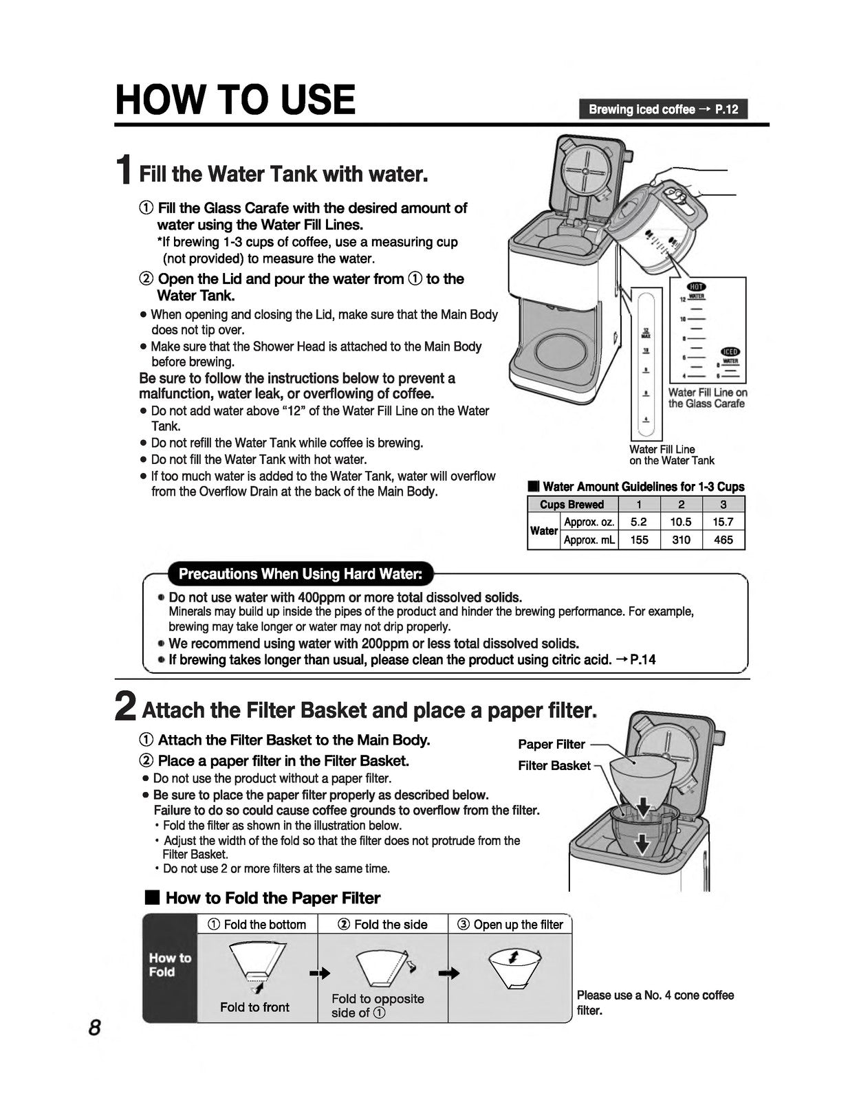 ZOJIRUSHI EC-EJC120 Coffee Maker Operating Instructions Manual - WIRE BOUND