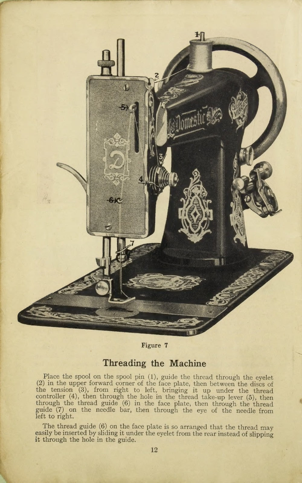 DOMESTIC Sewing Machine Operating Instructions Manual - WIRE BOUND - COVERS