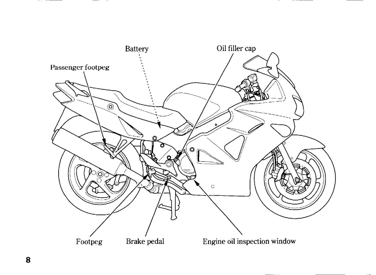 HONDA VFR800FI Owners Manual 1998 - BOUND - COVERS - XL FOLDOUT PAGES