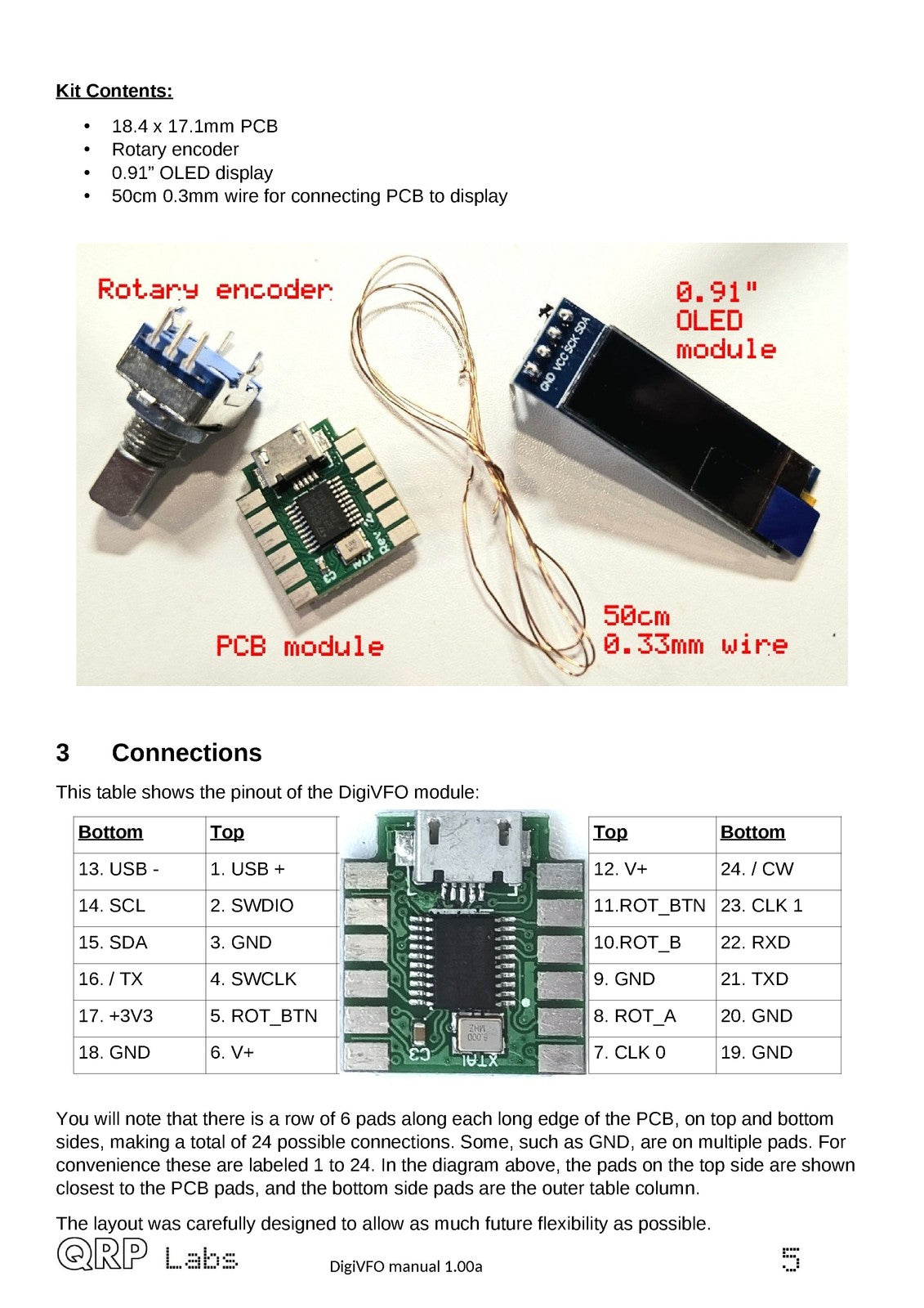 QRP LABS DigiVFO Miniature Digital VFO And BFO Manual - WIRE BOUND - COVERS