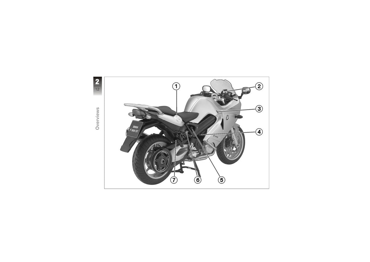 BMW F800ST Motorcycle Owners Manual 2007 - STEEL WIRE BOUND - PROTECTIVE COVERS