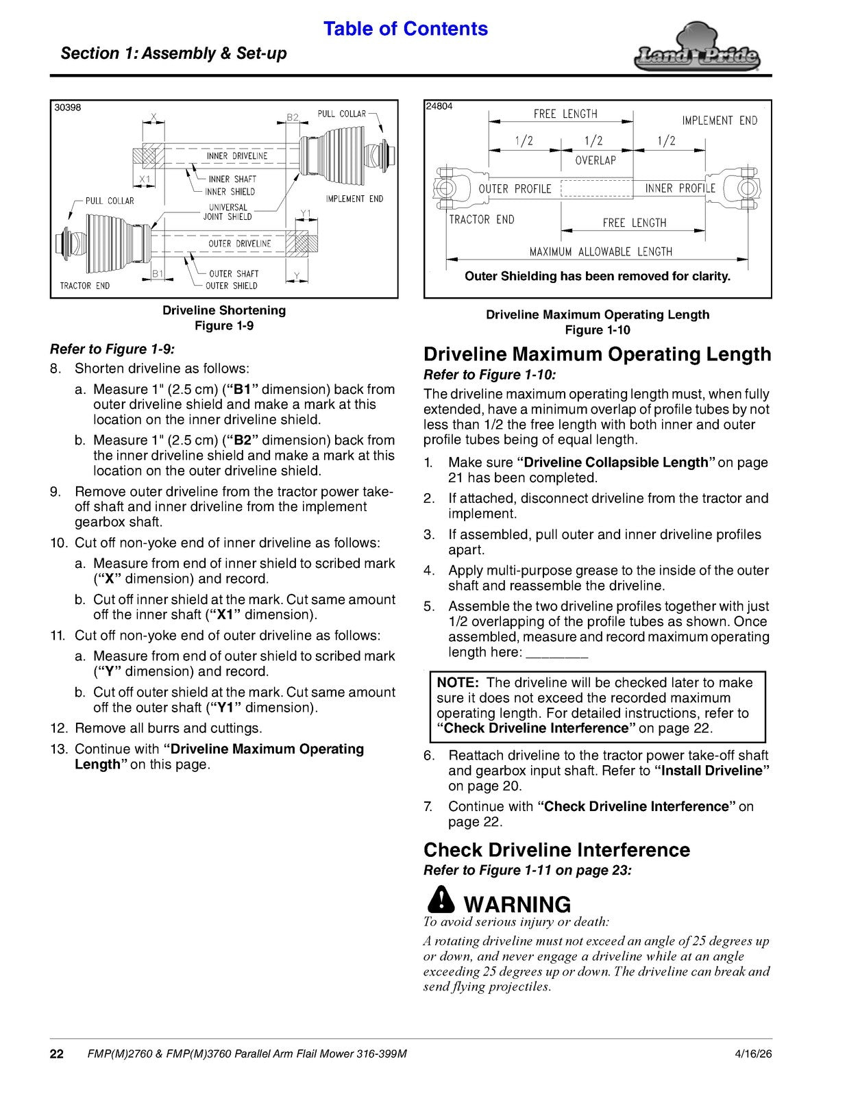 LAND PRIDE FMP27 FMP37 Series Flail Mowers Operators Manual - WIRE BOUND