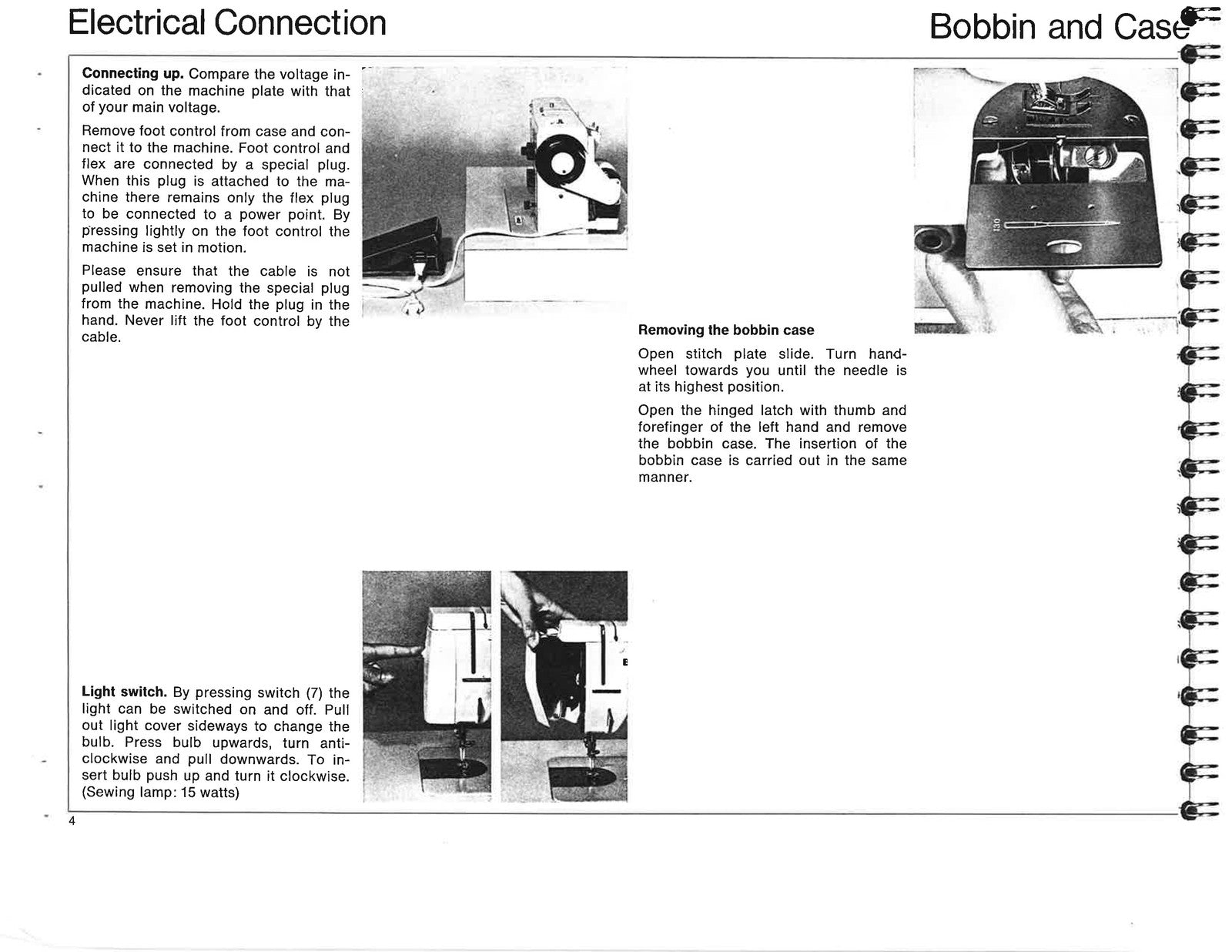 BERNINA 840 841 842 Sewing Machine Instruction Manual - WIRE BOUND - COVERS