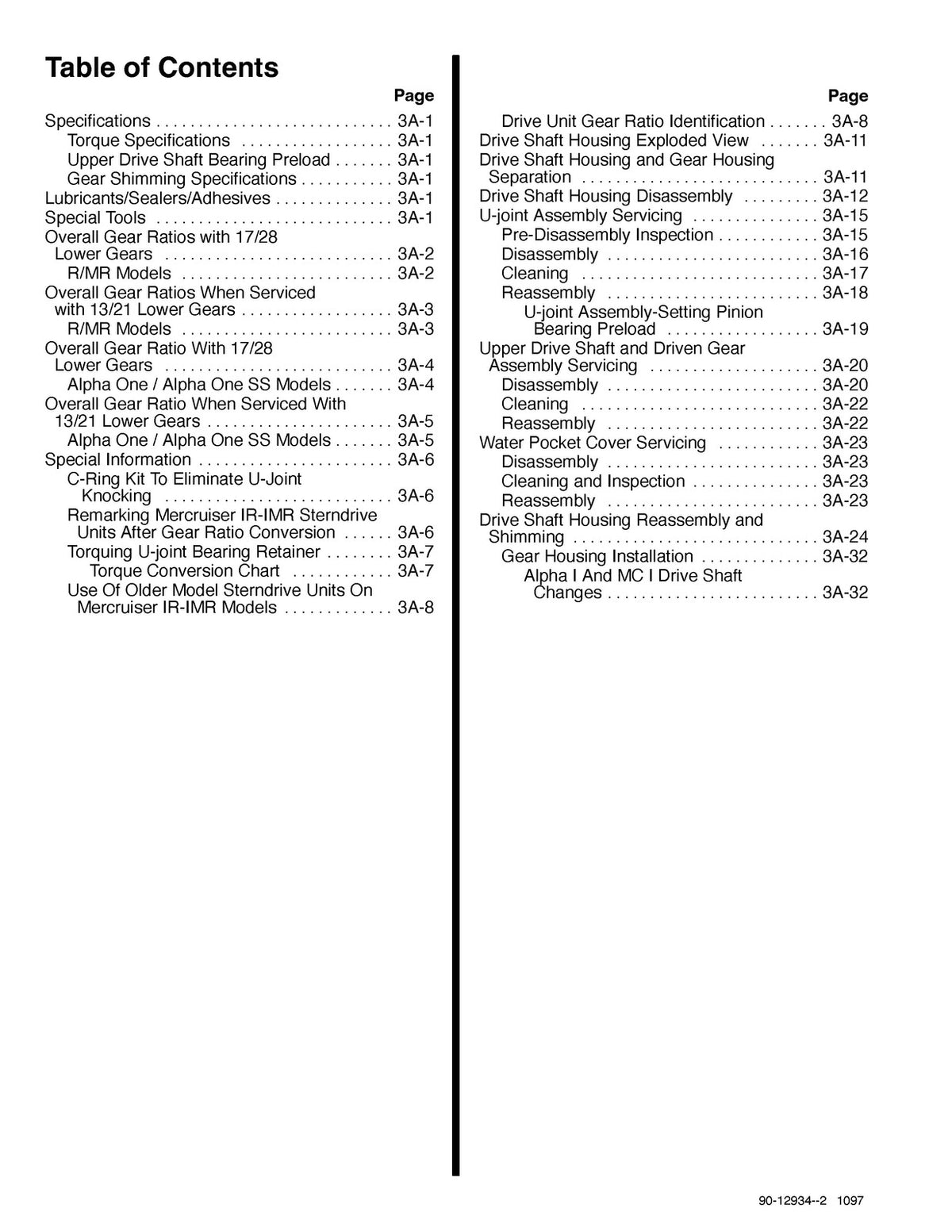 MERCURY MerCruiser Alpha One R MR SS & No. 8 Service Manual BUNDLE - WIRE BOUND