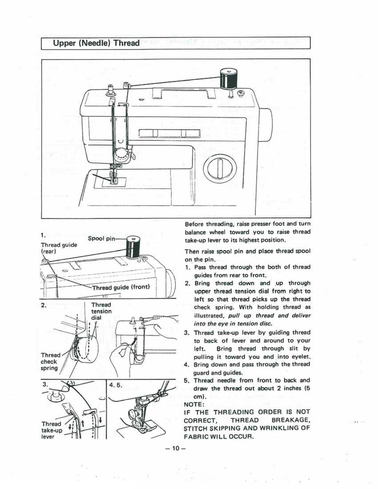 BROTHER VX-810 Sewing Machine Manual - STEEL WIRE BOUND - PROTECTIVE COVERS