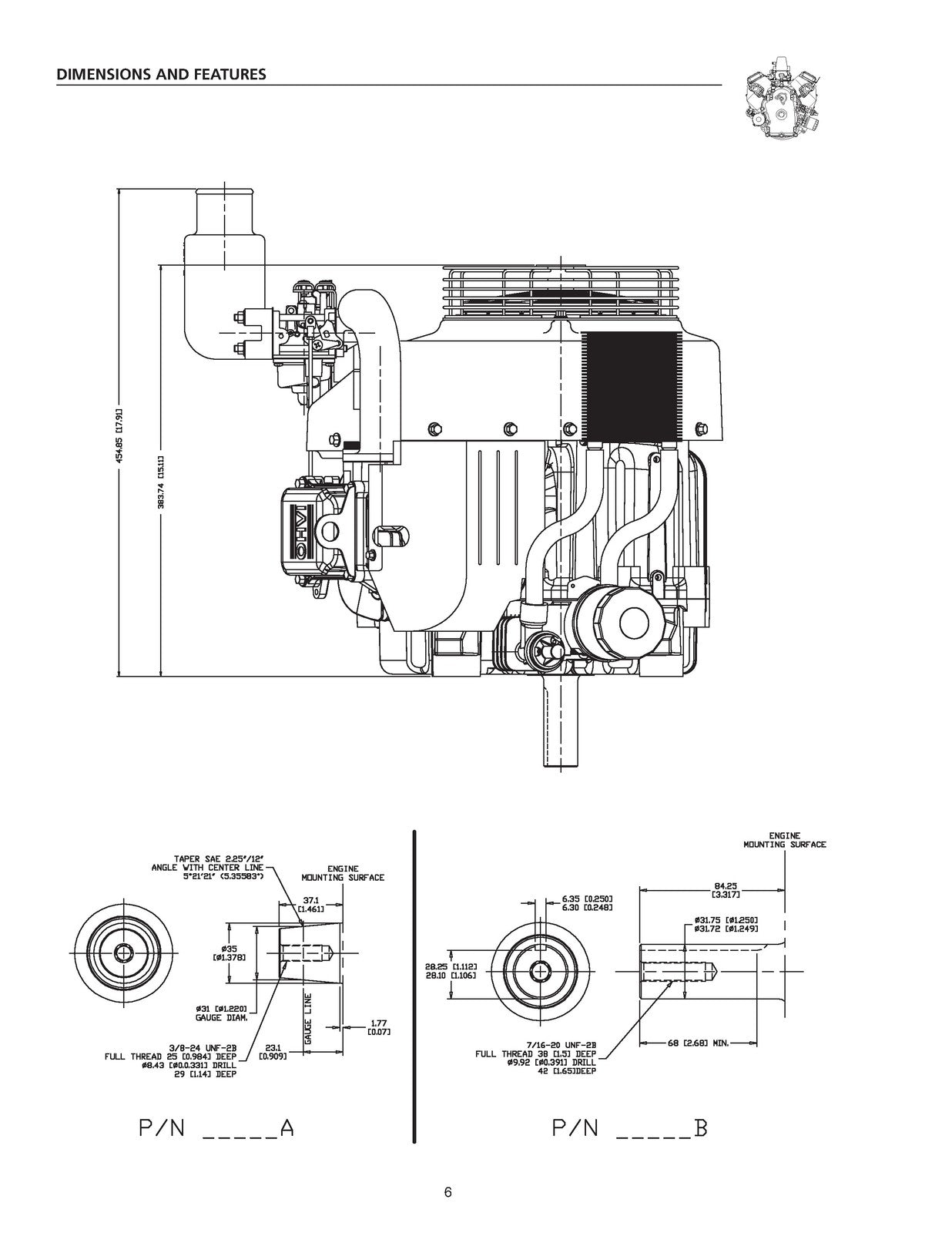 GENERAC GTV 900 760 V-Twin OHVI Engine Service Manual - WIRE BOUND - COVERS