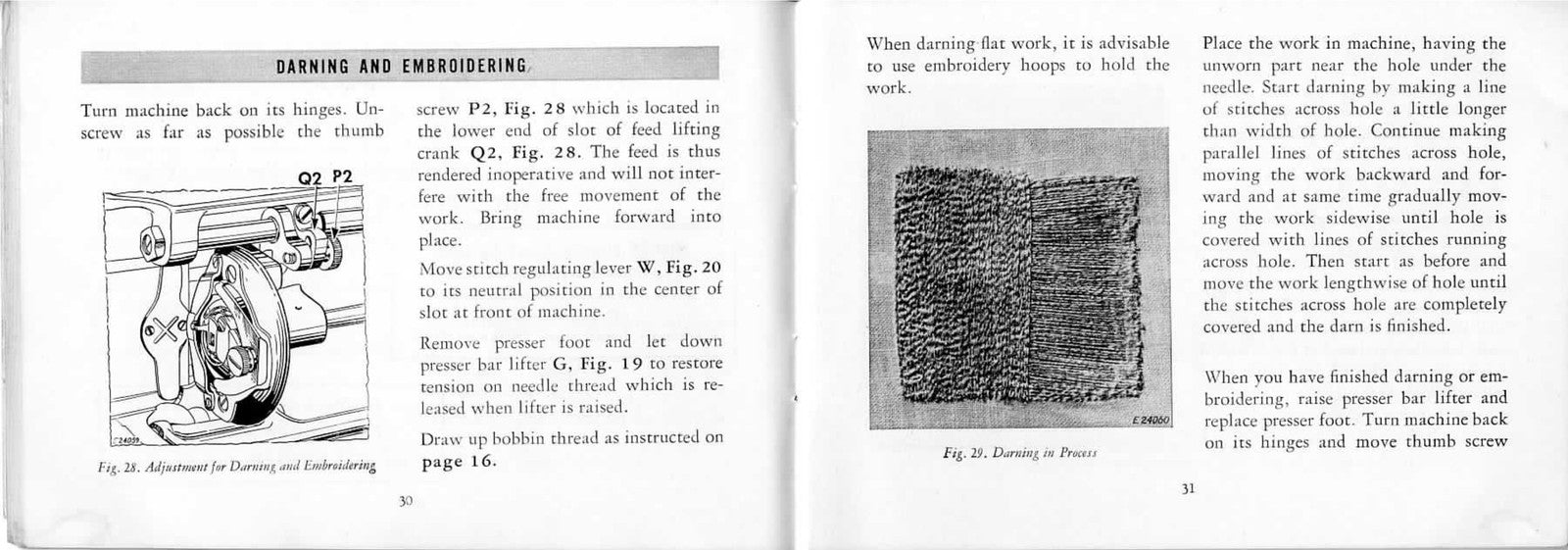 SINGER 15-125 Sewing Machine Instruction Manual 1956 - WIRE BOUND - TOUGH COVERS