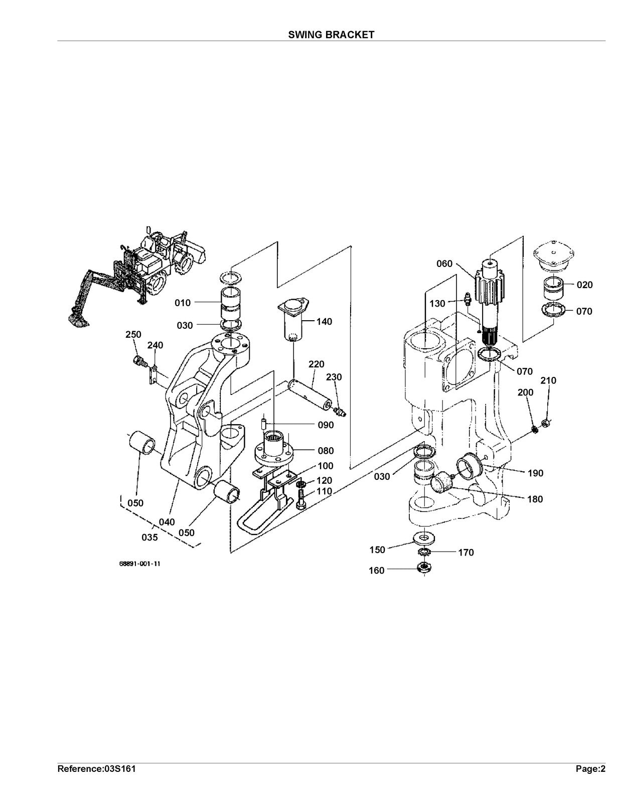 KUBOTA R420BH Backhoe Loader Parts Manual - STEEL WIRE BOUND - PROTECTIVE COVERS