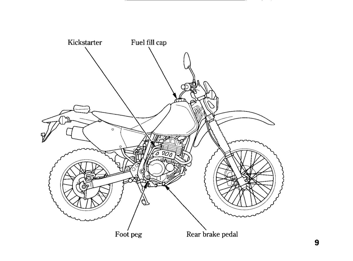 HONDA XR250R Owners Manual 1997 - BOUND - COVERS - XL FOLDOUT PAGES